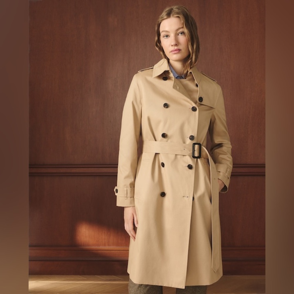Classic Gabardine Beige Trench Coat